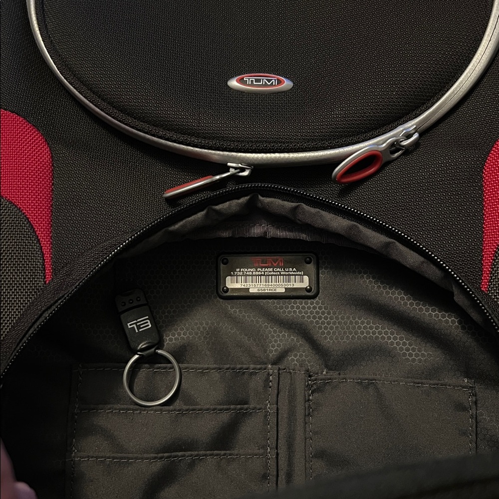Tumi Black and Red Backpack - Picture 5 of 8